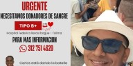 Domiciliario baleado en El Espinal necesita sangre urgente
