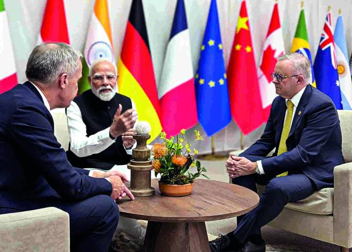 PM announces trilateral technology partnership with Australia & Canada