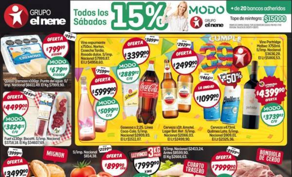 En El Nene, siguen los escuentos con Modo: las ofertas para este fin de semana
