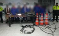 Capturan a ocho por robo de cable en Barrios Unidos, Bogotá