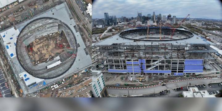 New Nissan Stadium’s ‘ring beam’ is complete in Nashville