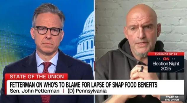 Pennsylvania Sen. Fetterman Blasts Democrats' 'Embarrassing' Government Shutdown