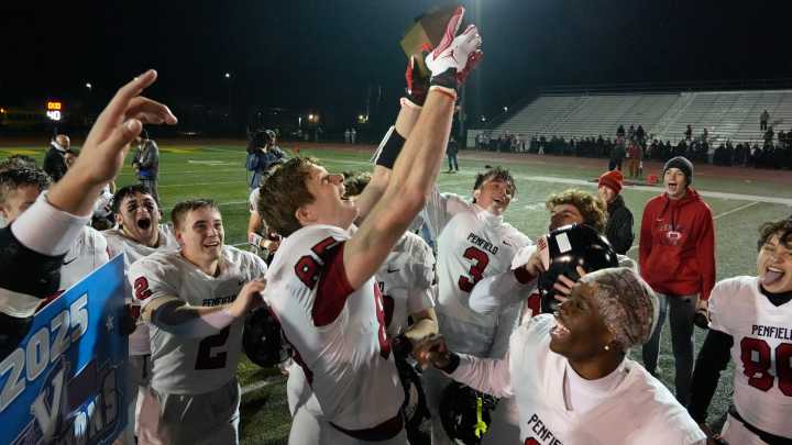 Penfield celebrates first Section V football title with win over Pittsford: Photos