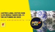 Astro Luna: estos son los resultados del 31 de octubre