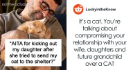 Pregnant Daughter Decides To Put Dad’s Cat In A Shelter Because Of Her Baby’s Safety, Gets Kicked Out