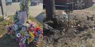 Memorial for police shooting victims burned days before expected settlement