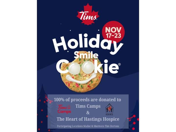 Tim Hortons Holiday Smile Cookie Campaign returns to Madoc and Marmora