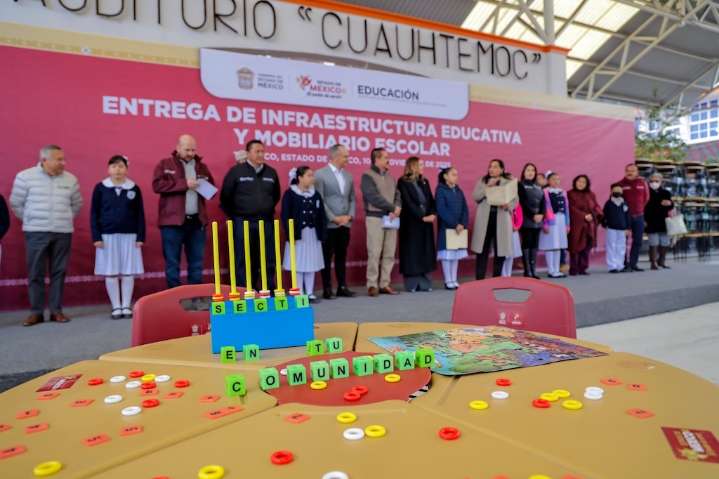 Con mejores escuelas y nuevo mobiliario Gobierno de Delfina Gómez respalda a más de 33 mil estudiantes