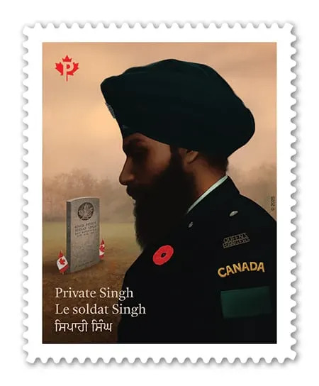 Canada Post unveils new stamp in Kitchener honouring Sikh Canadian soldiers