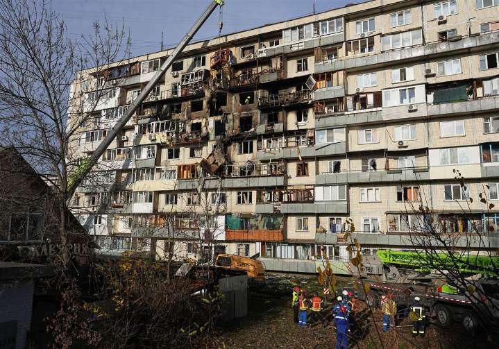 Russian drone and missile attack on Kyiv kills 5 people and injures at least 34