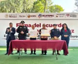 Raciel Pérez firma Acuerdo Metropolitano por la Paz junto a autoridades federales y de la GAM