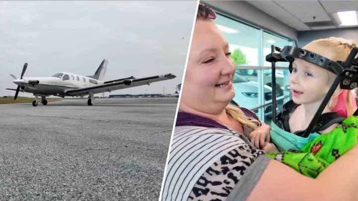 Volunteers fly little girl, mom home from Del. to Minnesota