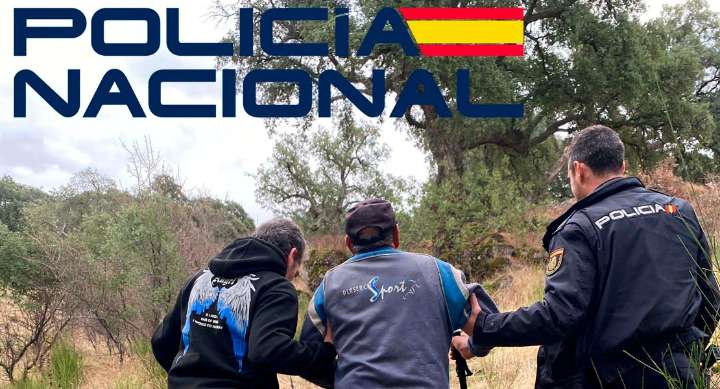 Policía Nacional localiza y rescata a un hombre de 83 años desorientado en Extremadura