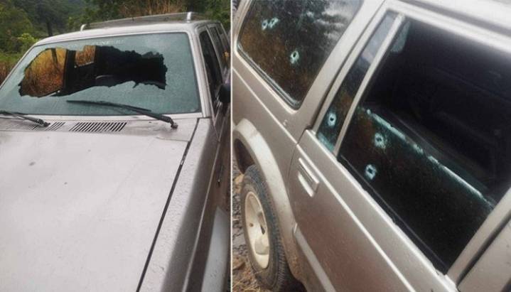 Carro funerario iba a recoger un cadáver y fue atacado con fusil y drones