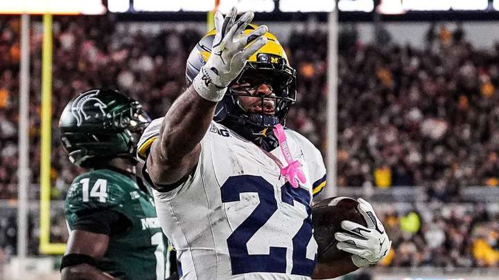 Michigan football star RB Justice Haynes needs foot surgery