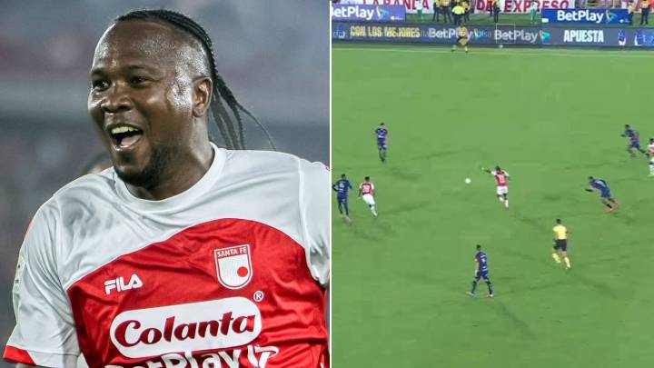 Monumental golazo de Santa Fe se hizo viral: Hugo Rodallega le pegó a 40 metros y la clavó