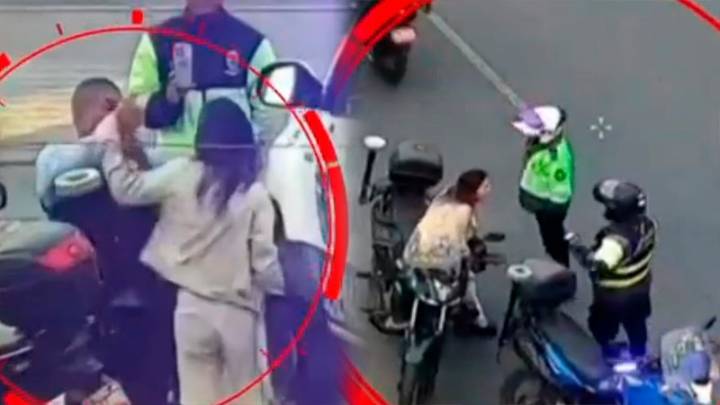 Mujer iracunda tras negarse a pagar el taxi agrede, escupe y patea a sereno [VIDEO]