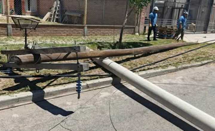 Vientos y apagón en 25 de Mayo