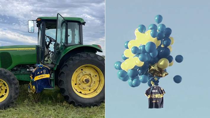La encontró un campesino en otro país... La increíble historia de la camiseta que Boca lanzó al cielo en homenaje a Miguel Ángel Russo El recorrido fue de casi 150 kilómetros.