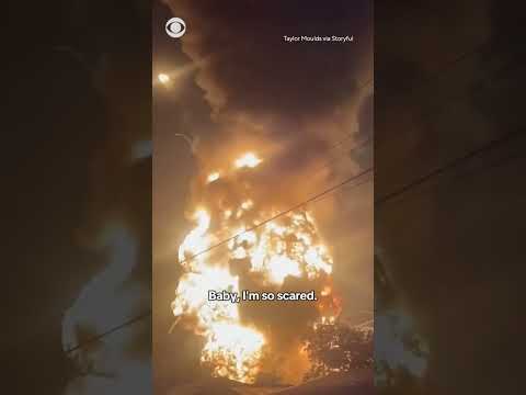 Massive fireball erupts at waste facility in Sydney, Australia #shorts