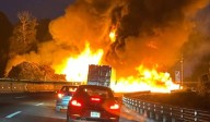 Cierran totalmente la carretera México–Puebla tras explosión de pipa de gas