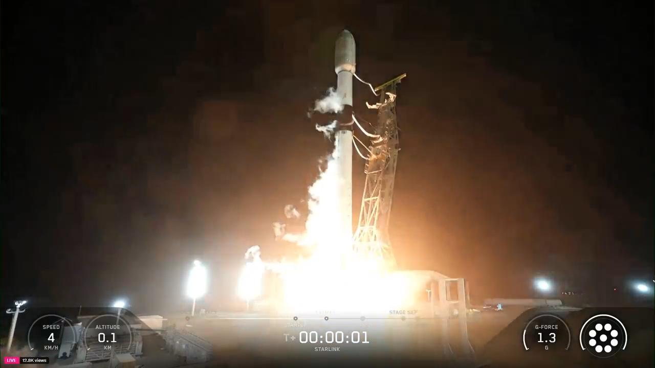 SpaceX sends 28 Starlink satellites into orbit during night time launch from California