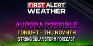 The northern lights are possible tonight with a strong solar storm expected
