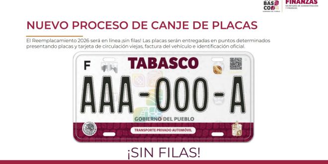 Canje de placas 2026 fácil, accesible y por primera vez en línea