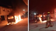 Incendian unidad de transporte colectivo en Chalma junta auxiliar de Tehuacán