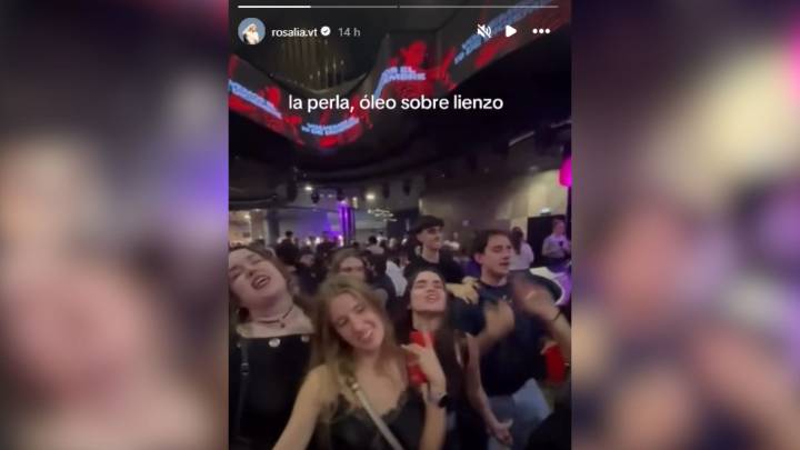 Rosalía comparte un vídeo de la discoteca Pelícano, de A Coruña, con «La perla» de fondo