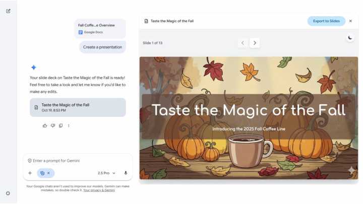 Google’s Gemini Canvas Can Now Generate Full Presentations For You