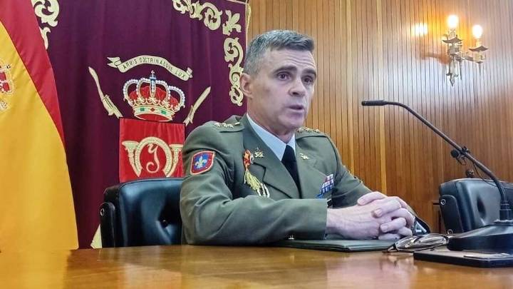El coronel Juan Esteban Rodas, al mando de la Academia de Infantería de Toledo