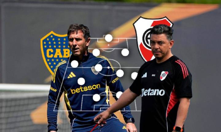 Los once de Boca y River: Úbeda los muestra y Gallardo los esconde