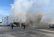 Se incendia edificio sobre la Calle 4ta y Mutualismo de la Zona Centro