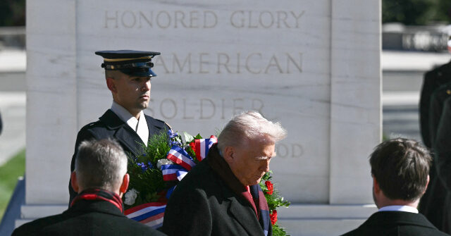 President Trump Lays Wreath at Tomb of The Unknown Soldier on Veterans Day
