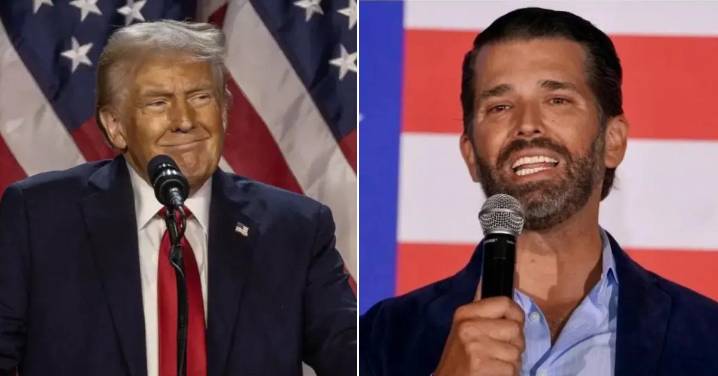 Donald Trump Jr. Disturbingly Admires His Dad's Package in Odd White House Ballroom Comparison