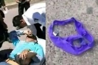 Una "tanga" impactó a un motociclista y desencadenó un insólito choque