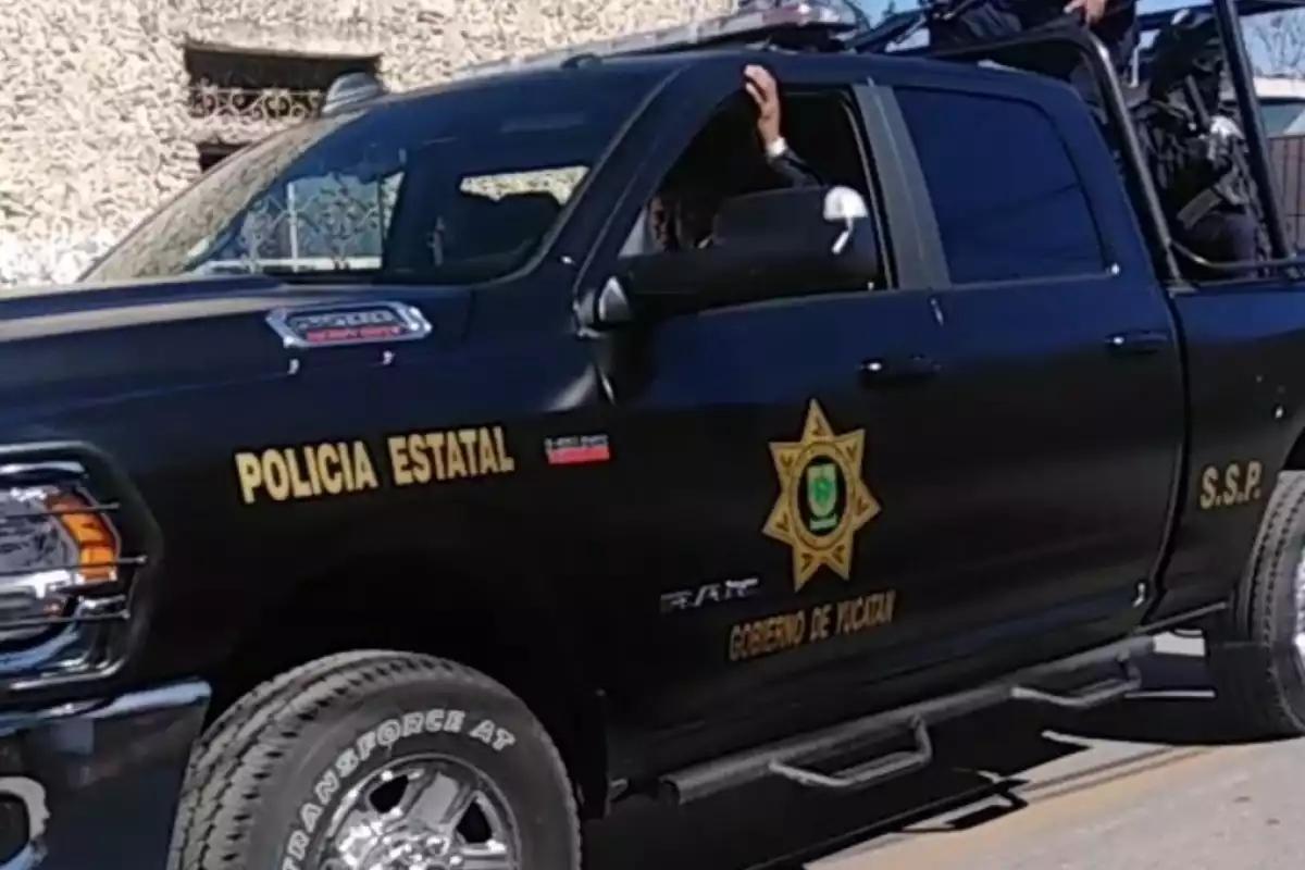 Conductor golpea a un oficial de la SSP Yucatán al Sur de Mérida y se da a la fuga