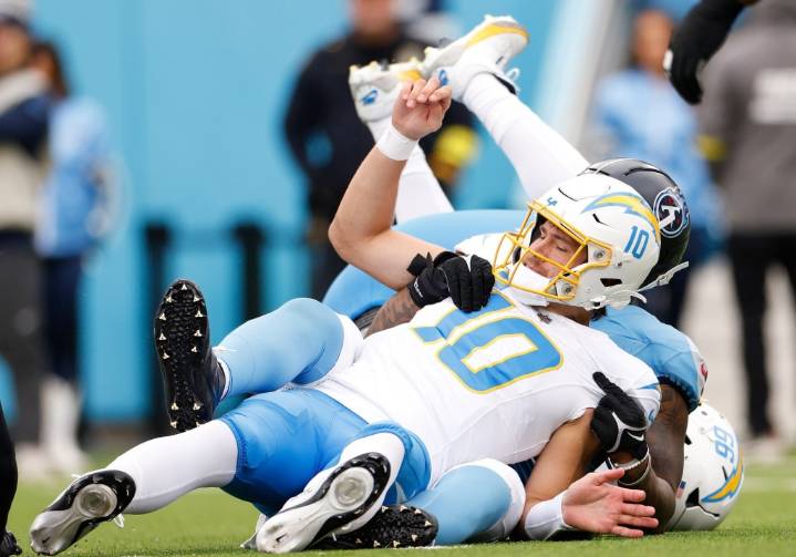 Chargers concerned about hits, especially late ones, on QB Justin Herbert