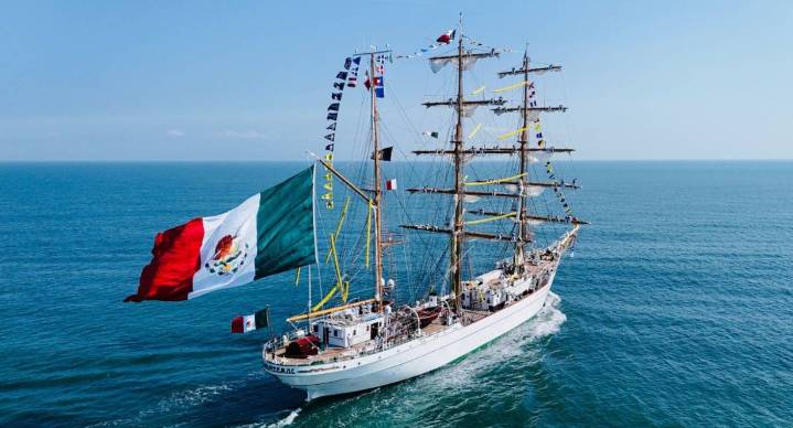 Buque Escuela ‘Cuauhtémoc’ zarpa de Veracruz rumbo al Canal de Panamá y Acapulco
