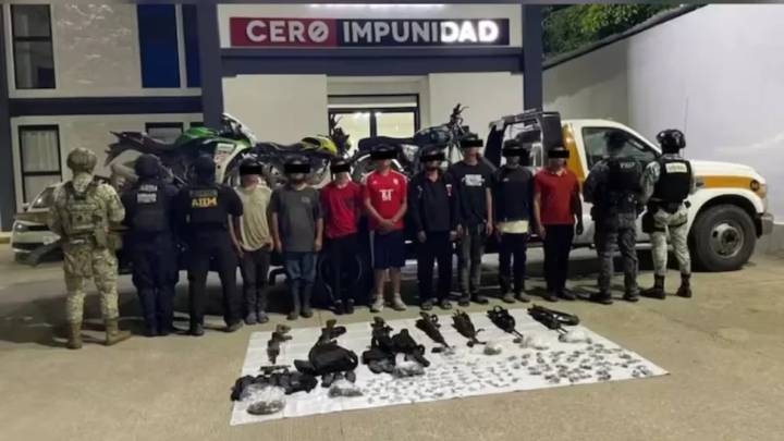 Caen 8 del CJNG que quemaron vehículos hace 1 mes en Chiapas