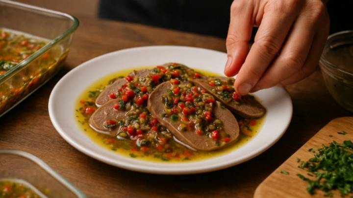 Lengua a la vinagreta sin miedo: el truco para que quede tierna y sabrosa