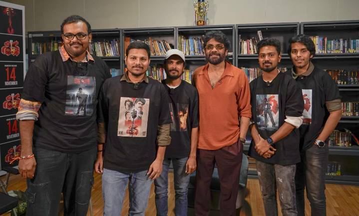 Nagarjuna Meets SHIVA 4K Contest Winners Ahead of Re