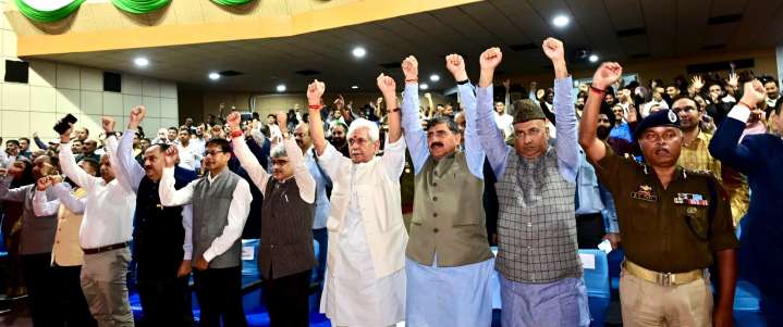 LG Sinha attends the 150th year celebration of ‘Vande Mataram’