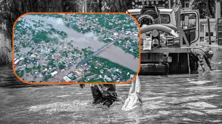 Fuertes lluvias en Veracruz destruyen puente provisional