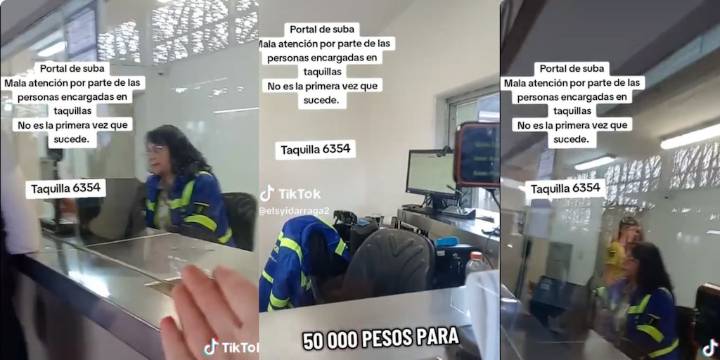 Denuncian a trabajadora de Tullave en el portal Suba por hacer mal una recarga: “Nos dice que pasemos la queja y que no puede hacer nada”