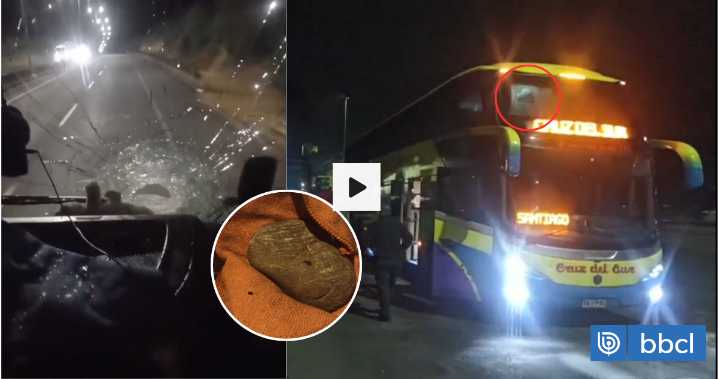 VIDEOS | Camiones y bus de pasajeros fueron atacados con piedras al ingreso de Temuco