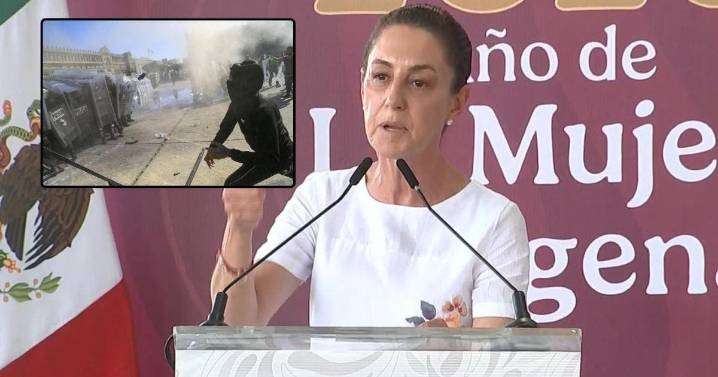 Sheinbaum condena violencia en protesta de la ‘Generación Z’ en CDMX