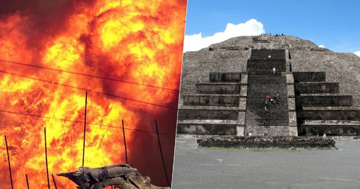 Teotihuacán ‘arde’: Reportan incendio en zona arqueológica, detrás de la Pirámide de la Luna (Video)
