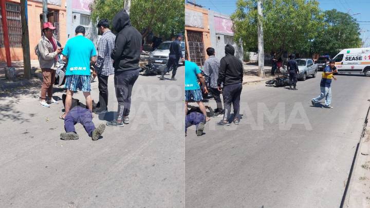 Violento choque entre dos motos en avenida Aguirre Sur terminó con un herido trasladado…